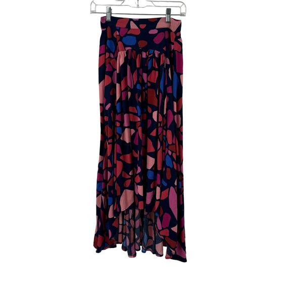 Mister Zimi Navy Keleidoscope Hi low Skirt - Picture 1 of 6